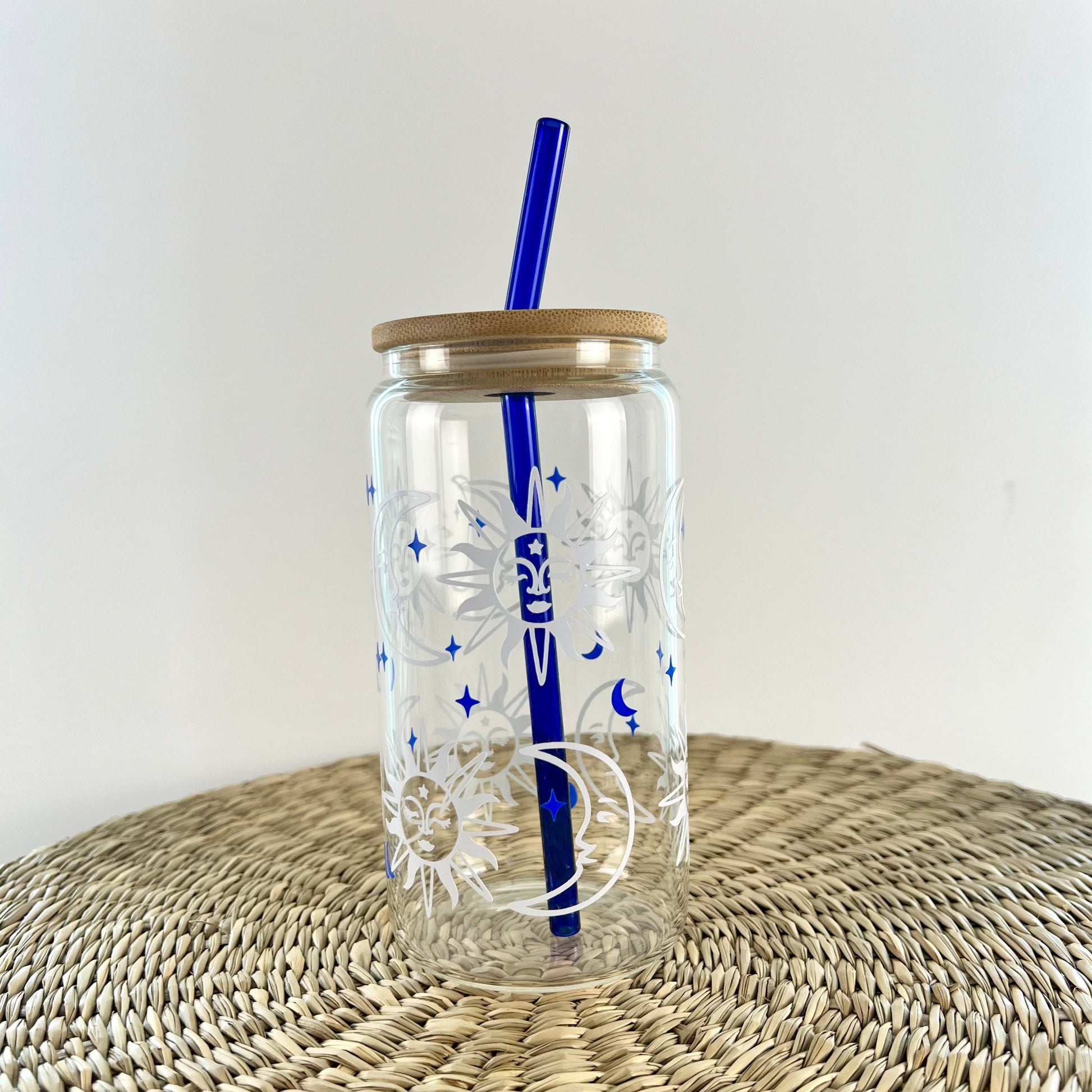 Celestial 16 oz Glass Can Cup