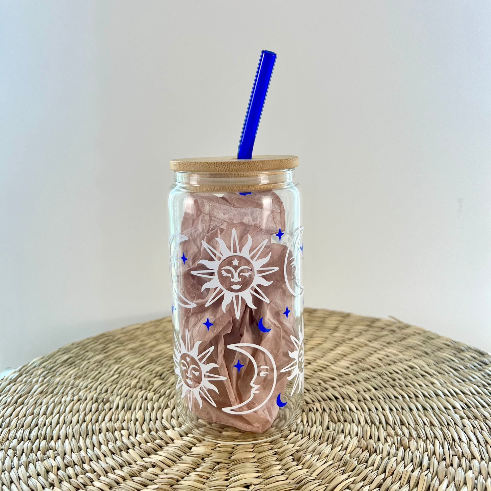 Celestial 16 oz Glass Can Cup