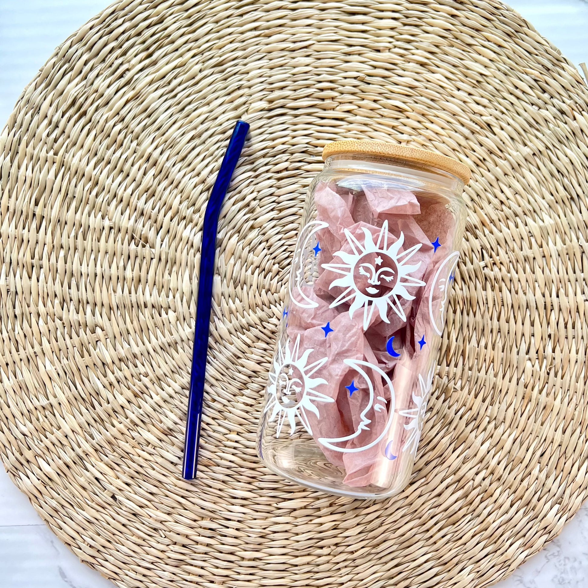 Celestial 16 oz Glass Can Cup