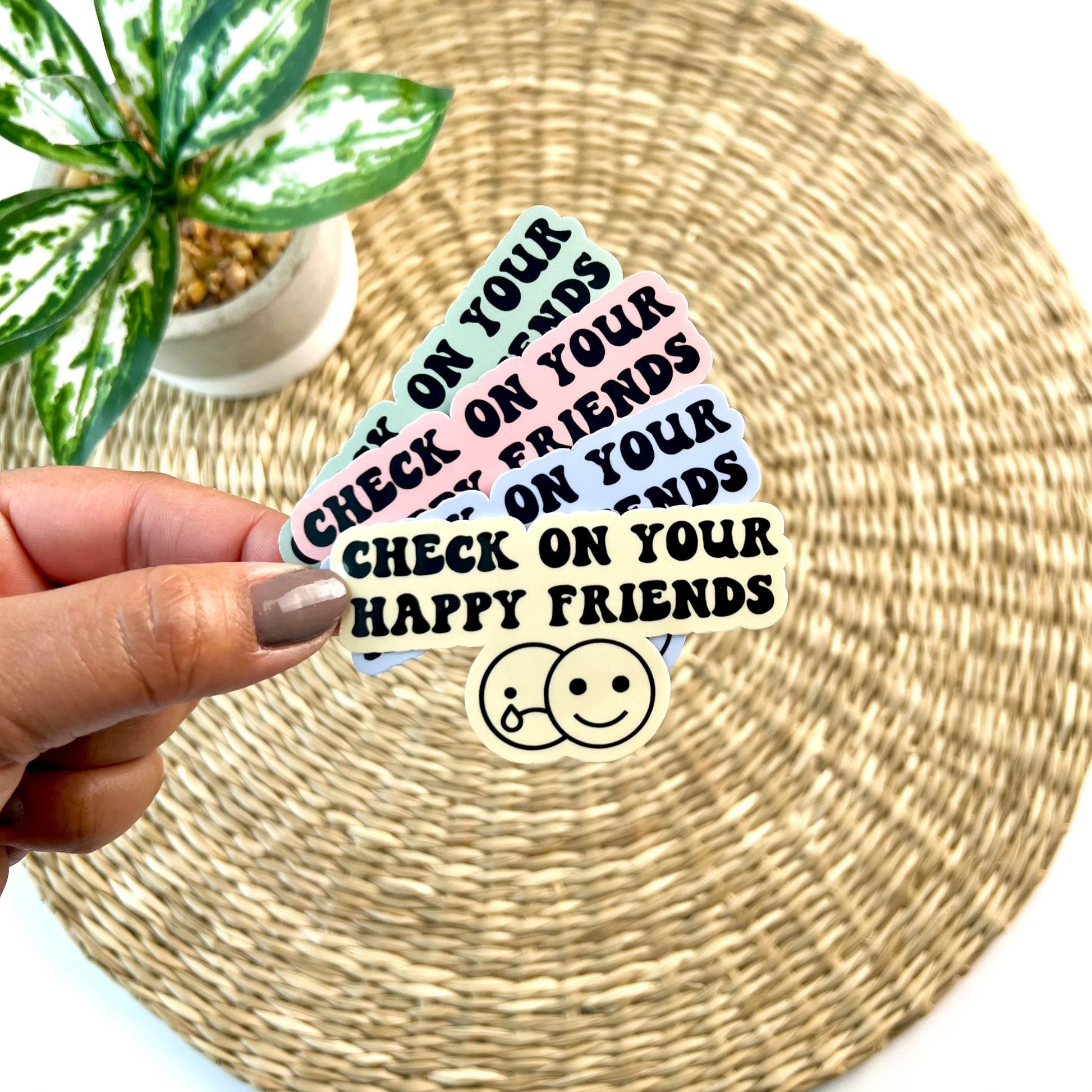 Check On Your Happy Friends Sticker Bundle