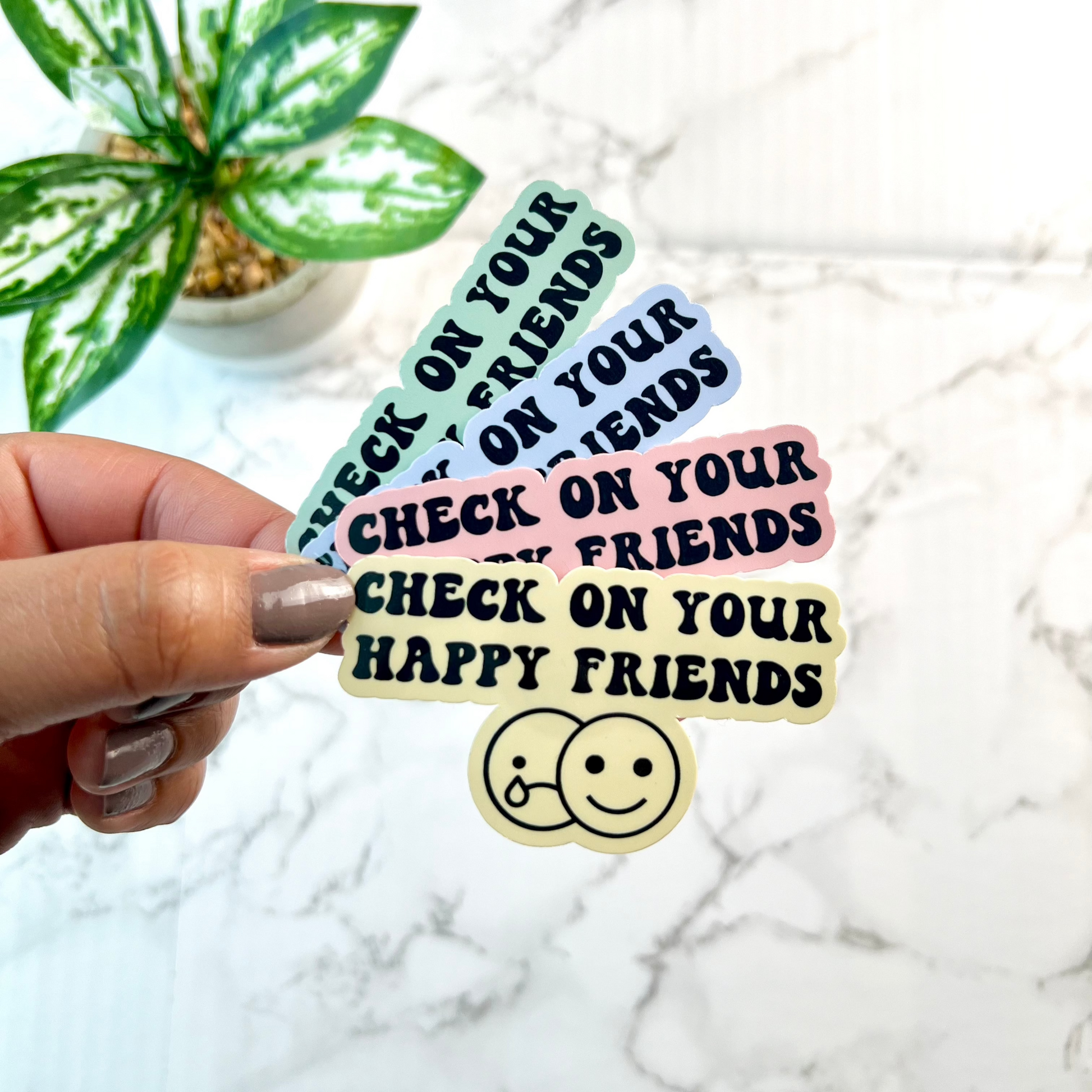 Check On Your Happy Friends Sticker Bundle