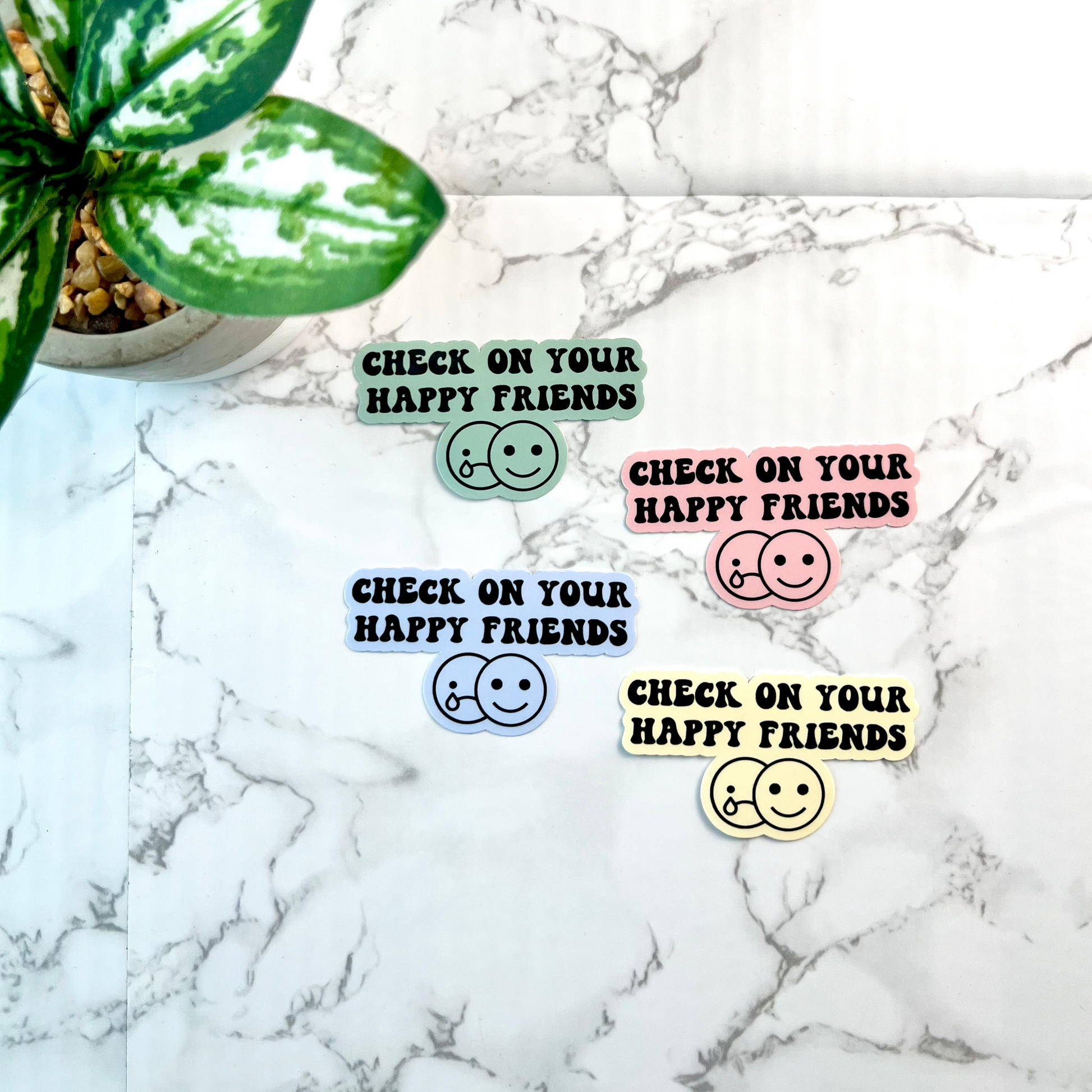 Check On Your Happy Friends Sticker Bundle