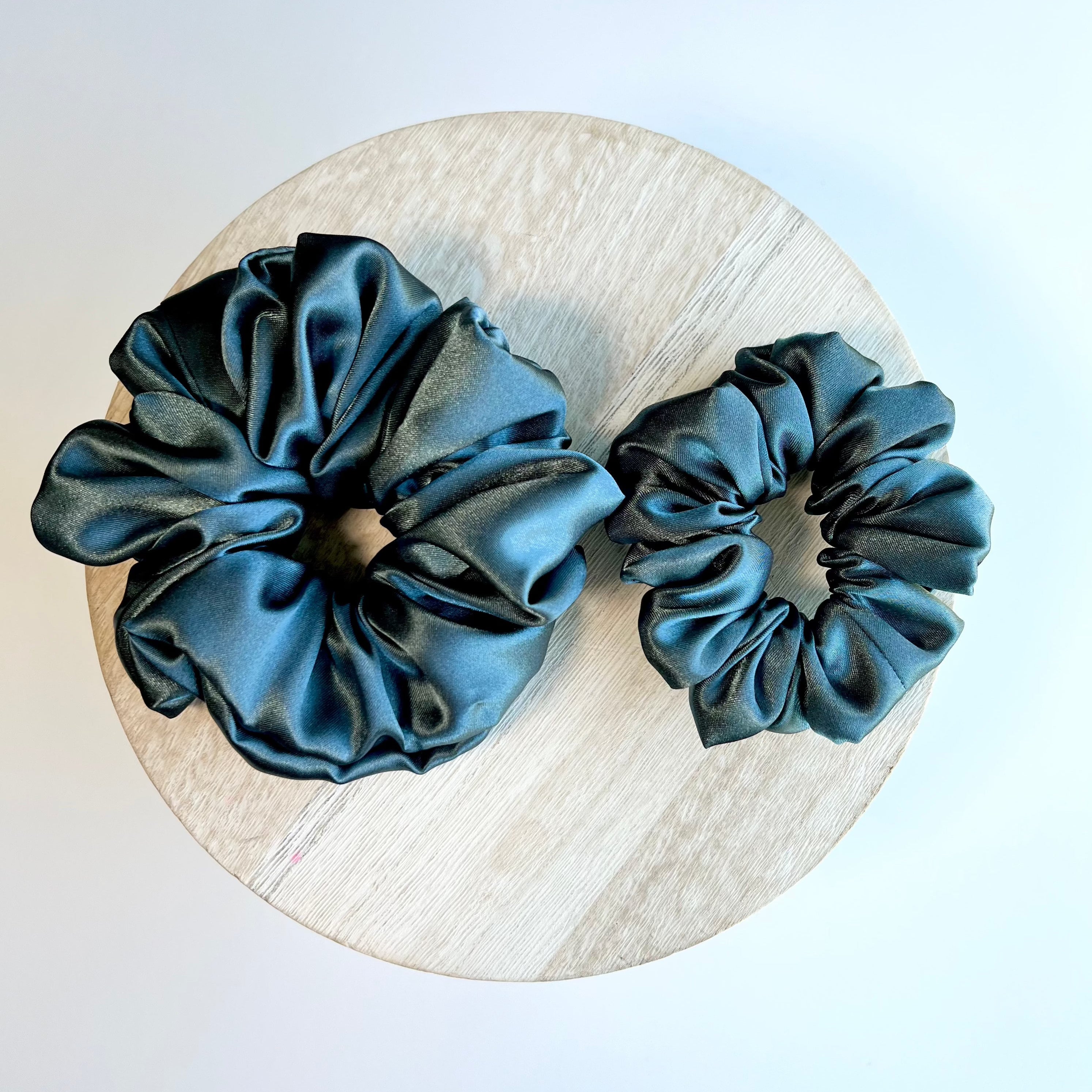 Dark Slate Blue Grey Scrunchies
