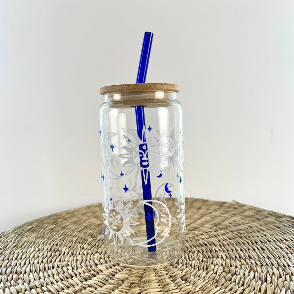 Celestial 16 oz Glass Can Cup