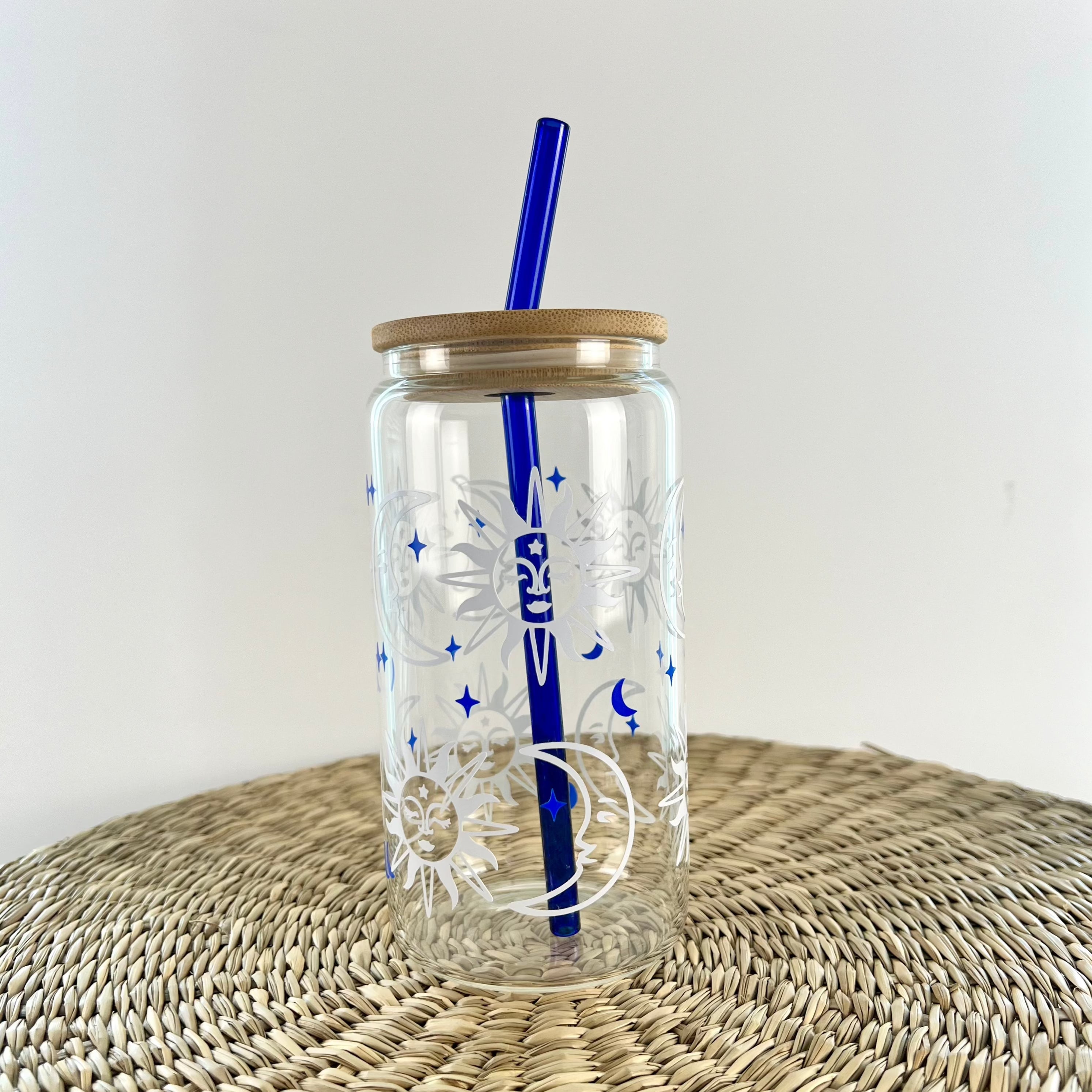 Celestial 16 oz Glass Can Cup