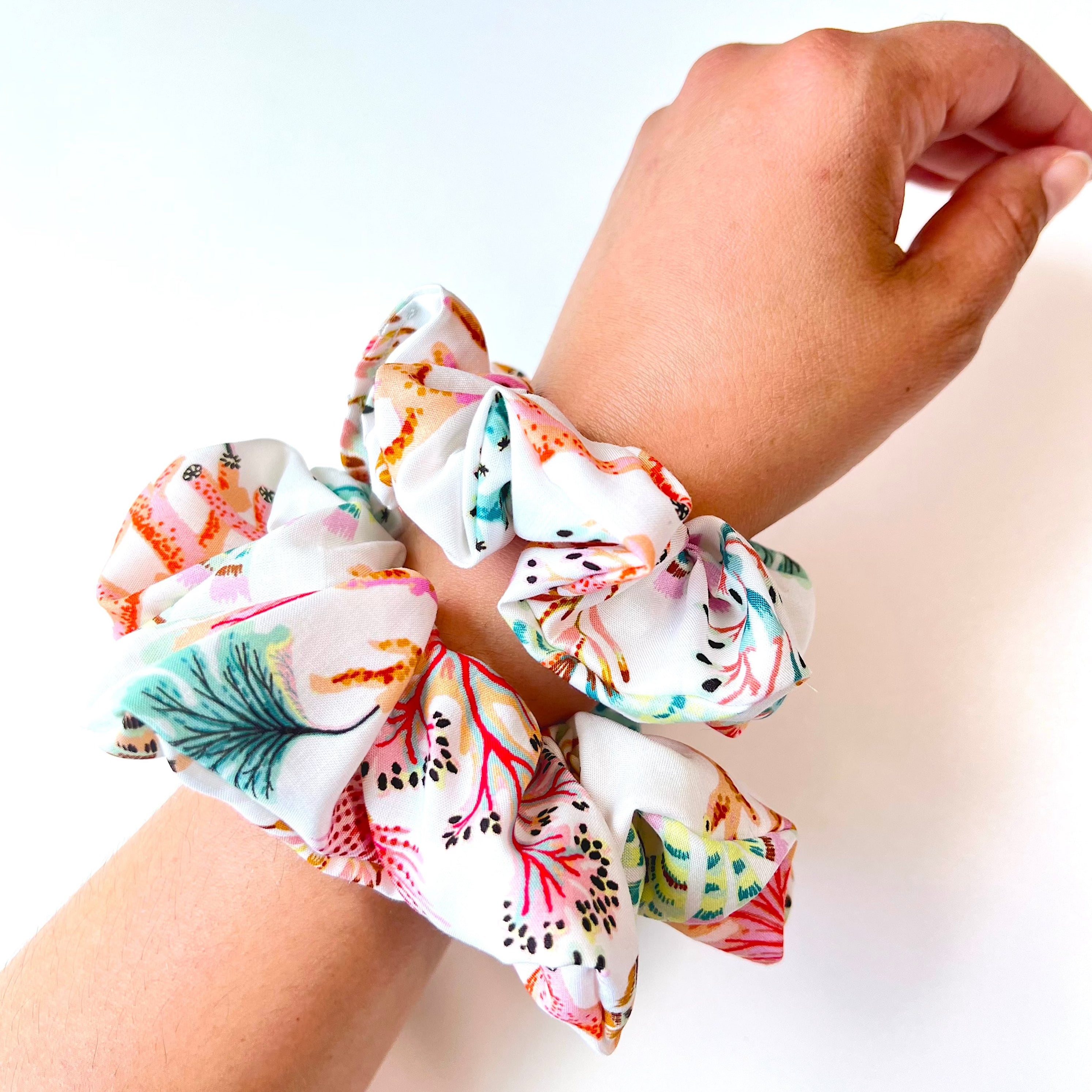 Coral Reef Scrunchies