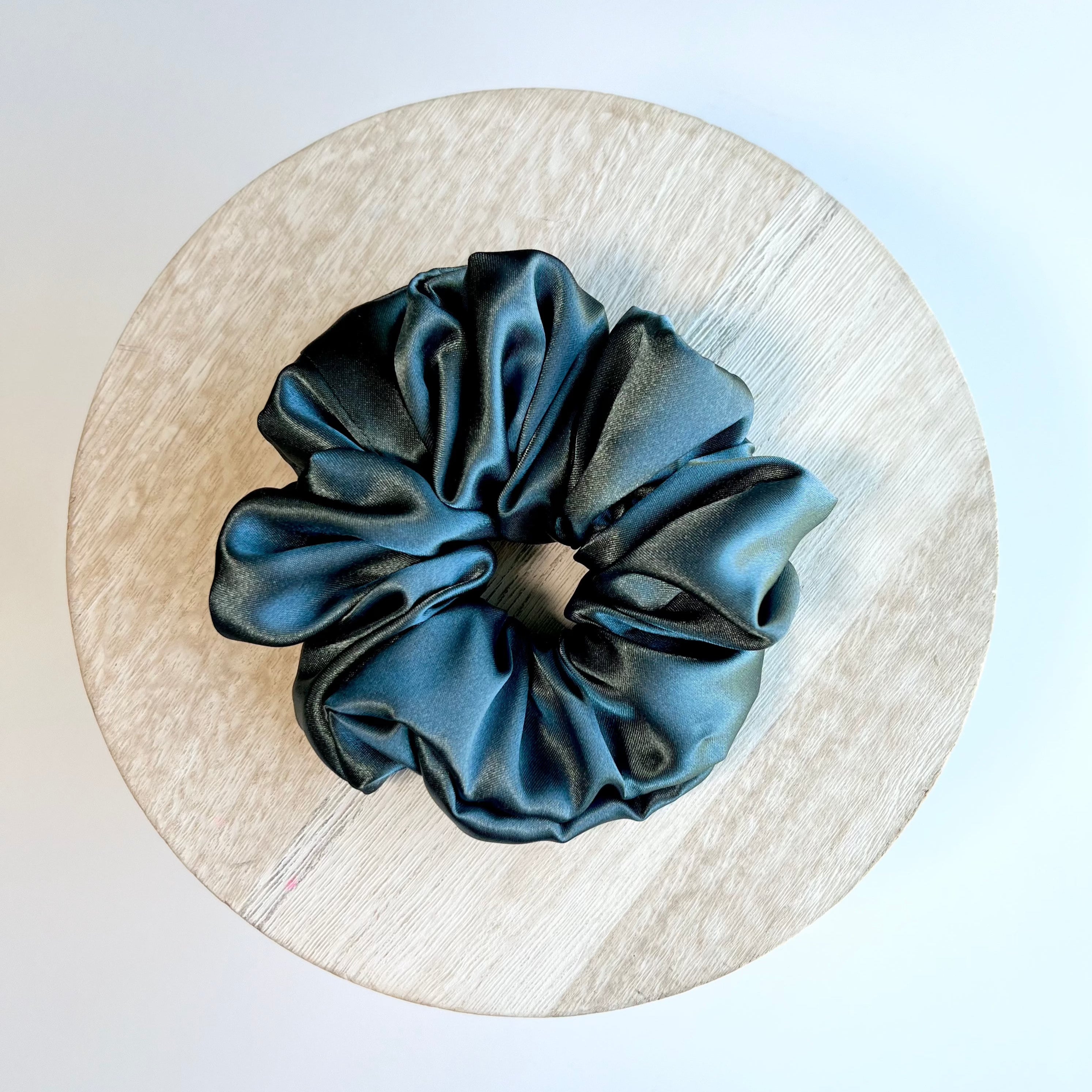 Dark Slate Blue Grey Scrunchies