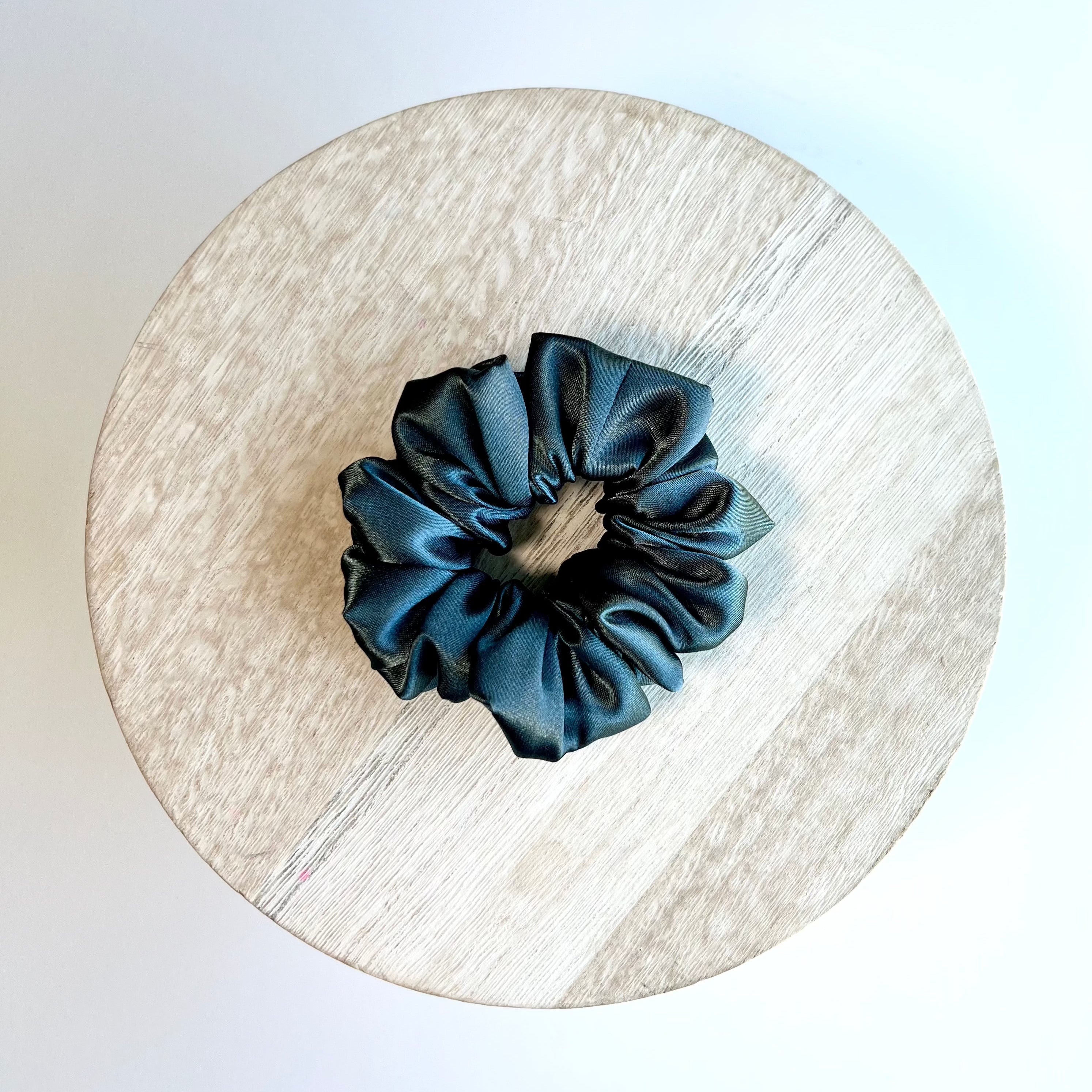 Dark Slate Blue Grey Scrunchies