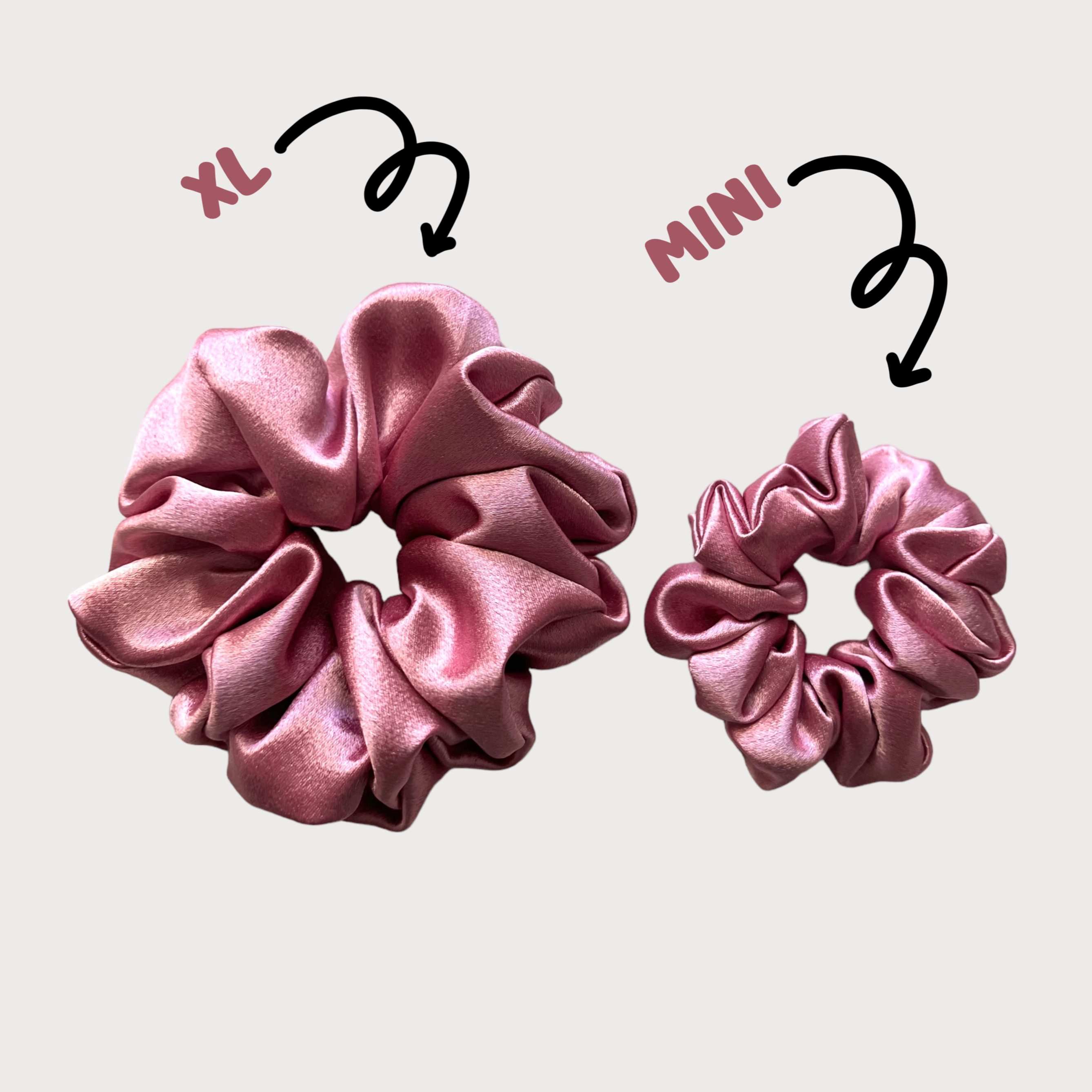 Dusty Rose Scrunchies