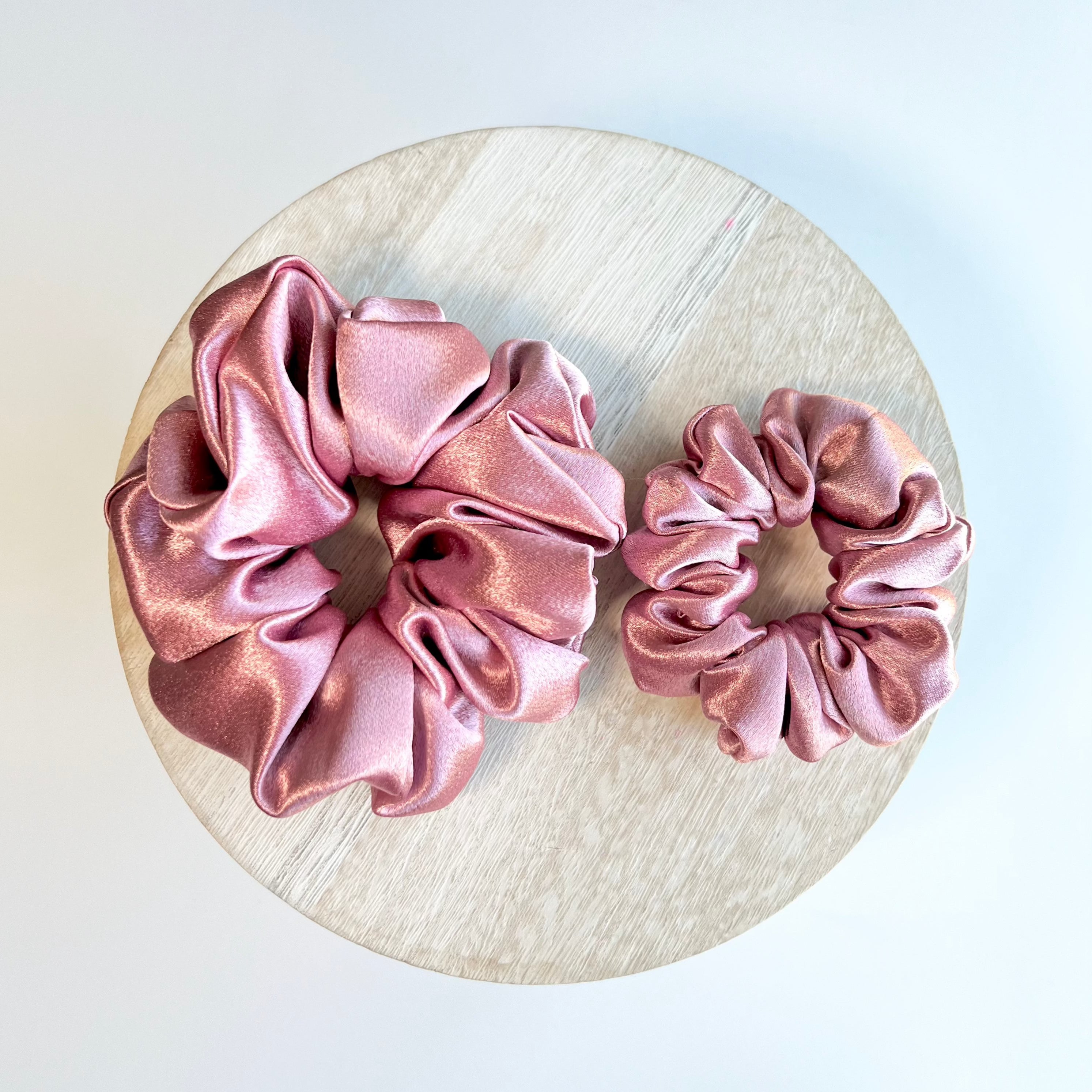 Dusty Rose Scrunchies