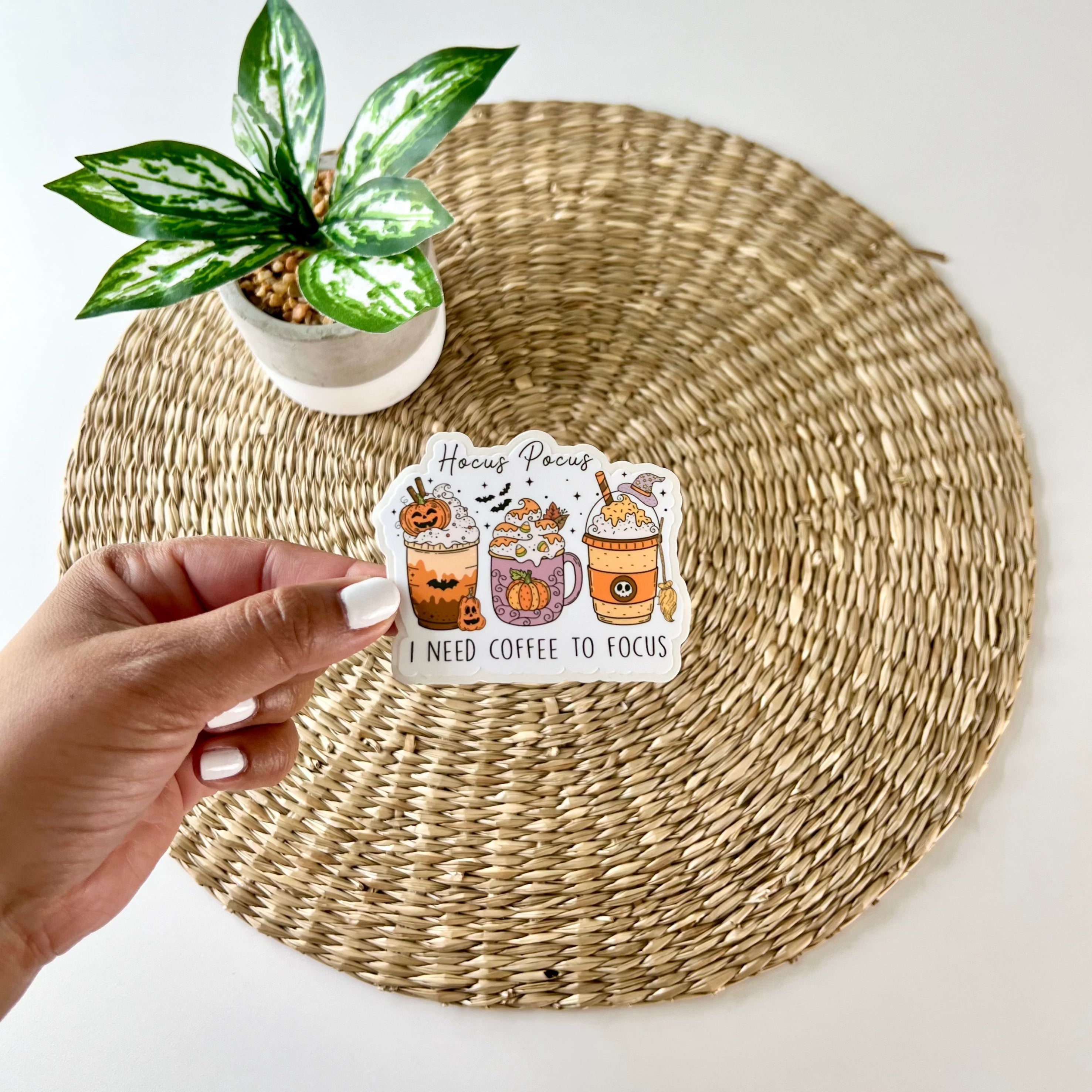 Hocus Pocus I Need Coffee To Focus Sticker