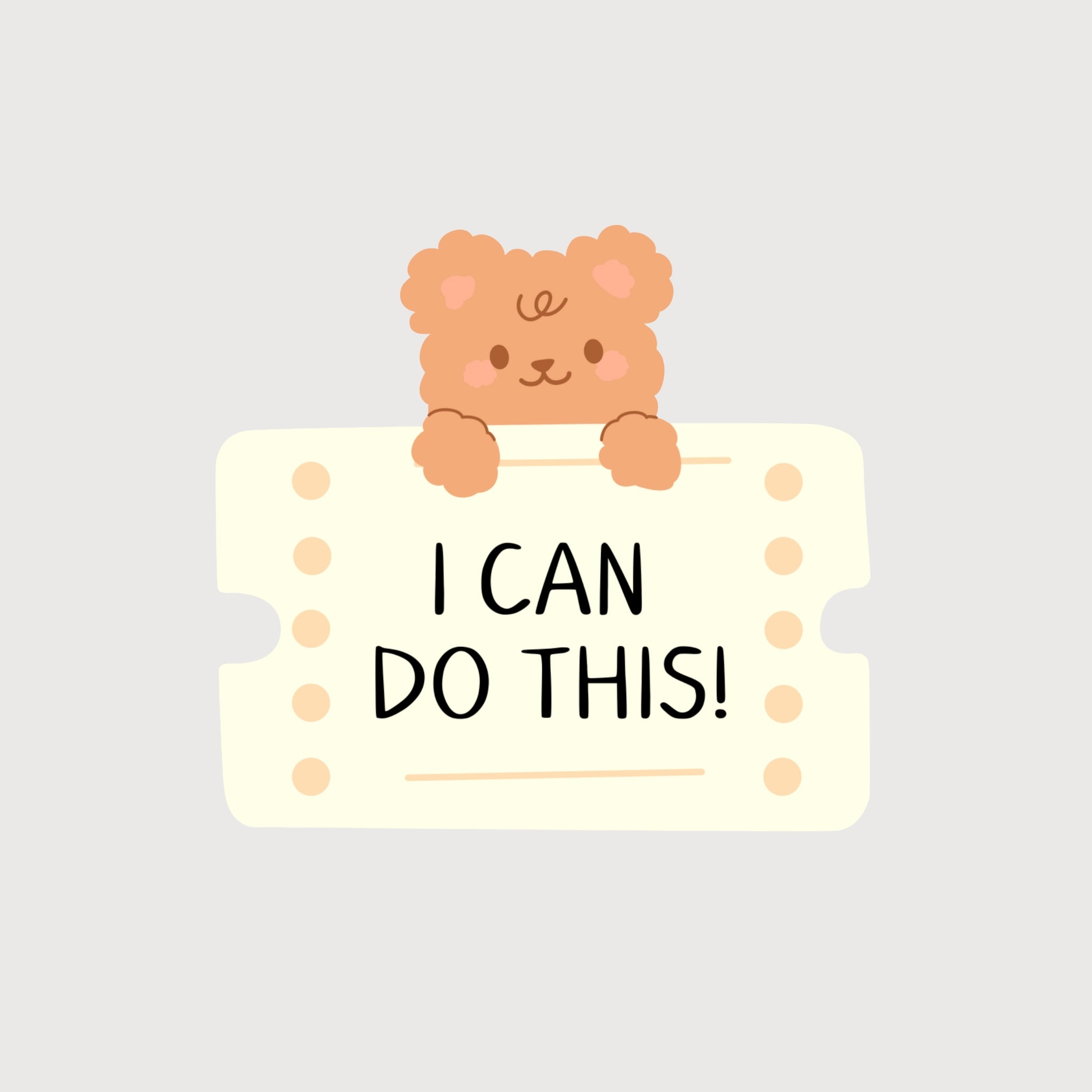 I Can Do This! Bear Sticker