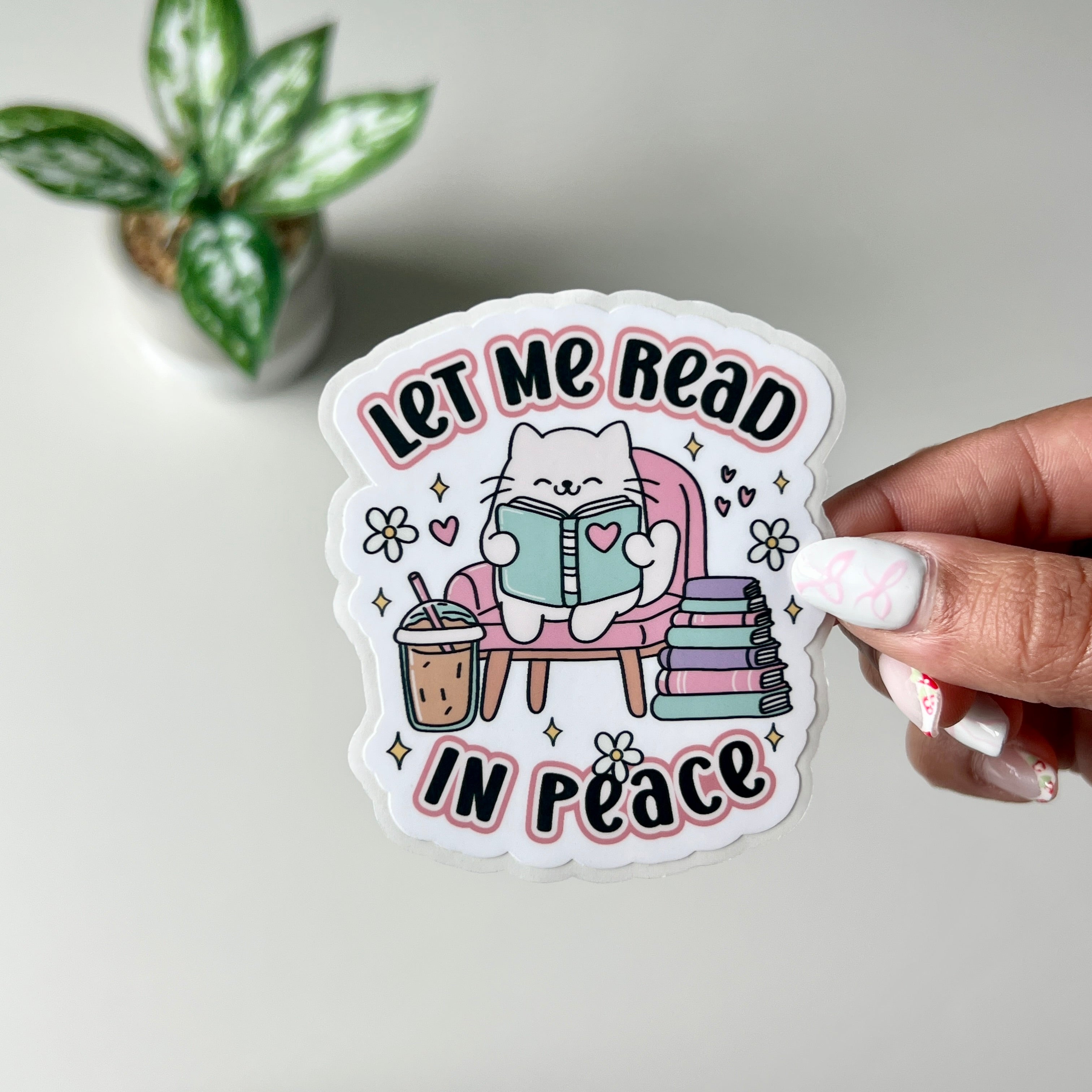 Let Me Read In Peace Sticker